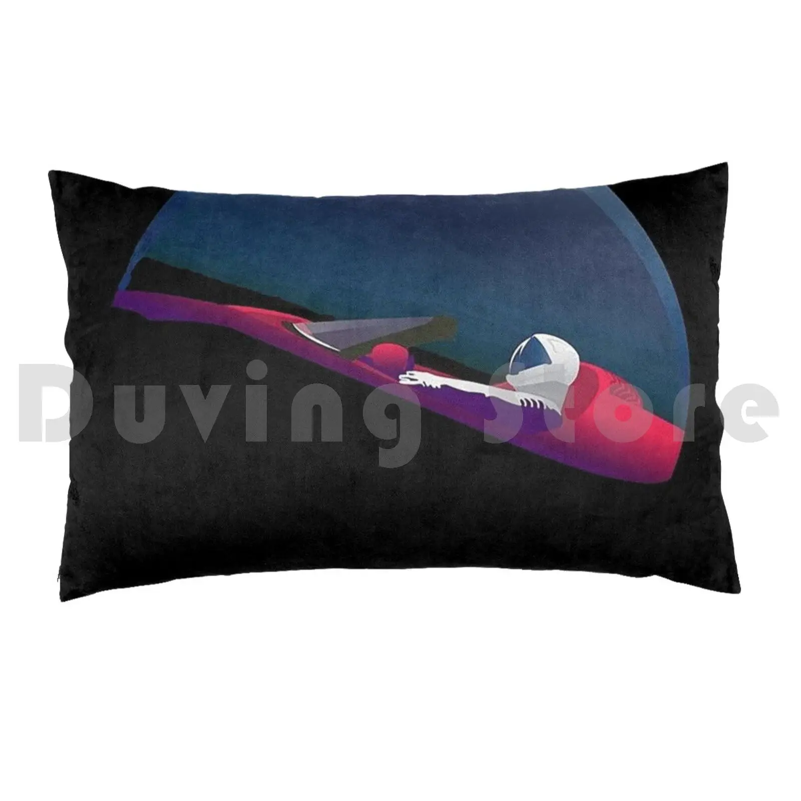 Space X Rocket Launched Pillow case 50x75 Spacex Rocket Fusée Elon Musk Crew Dragon Tesla