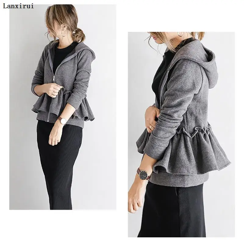 

Women wool coat autumn new Cashmere large size thin jacket spring mediun long solid color female cashmere outerwear