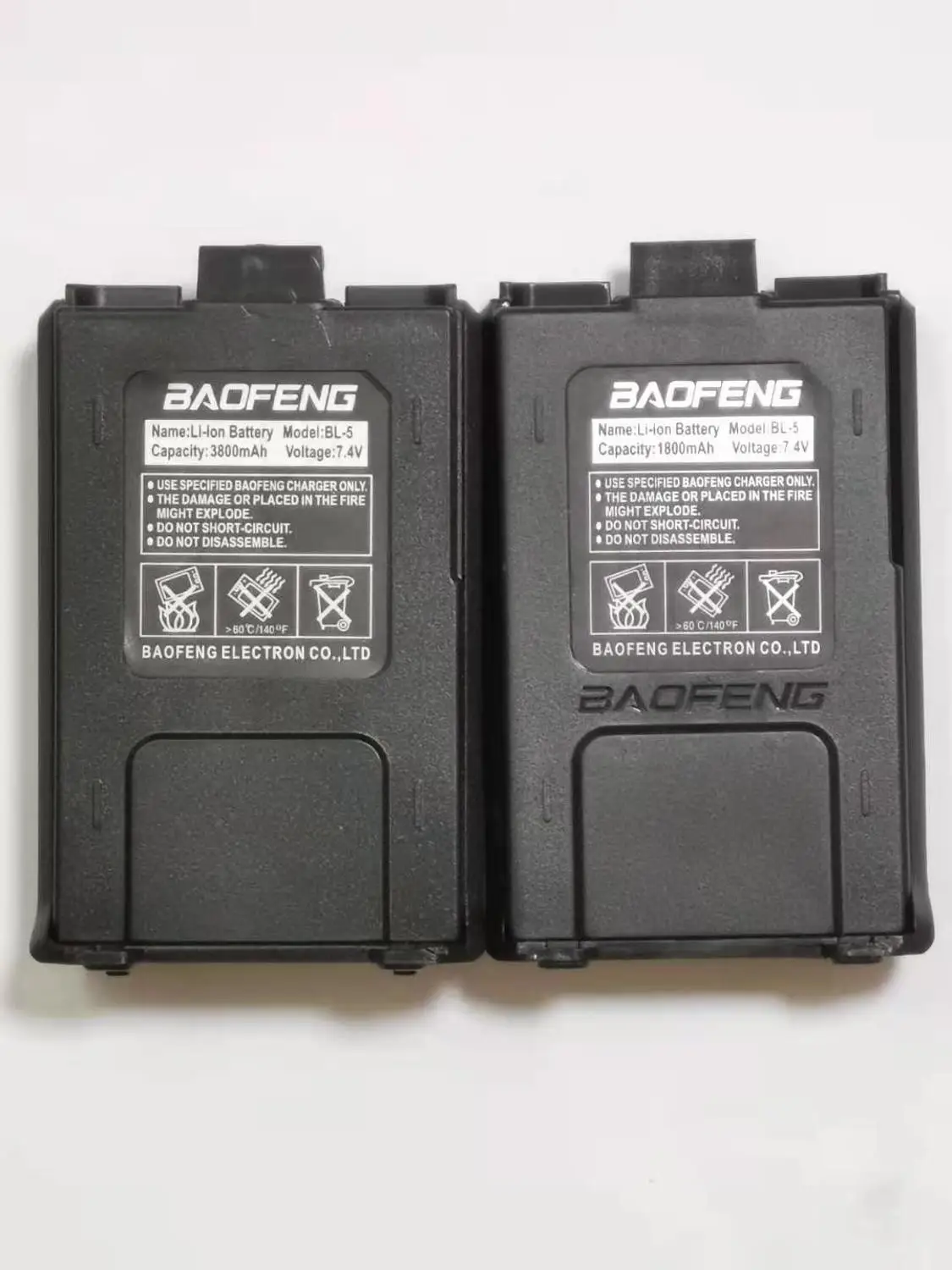 양방향 라디오 워키 토키 액세서리에 대 한 2pcs 1800/3800mAh 배터리 Baofeng Uv 5r 배터리 Uv-5ra uv-5re