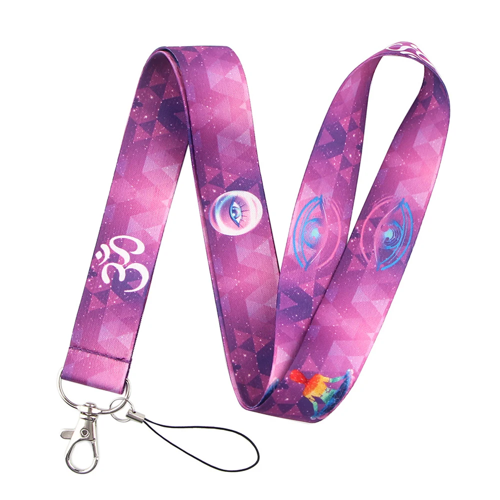 New Indian Yoga Om Symbol Lanyards Keychain Creative Ribbon Neckband Key Chain ID Card USB Badge Holder Mobile Phone Belt Straps