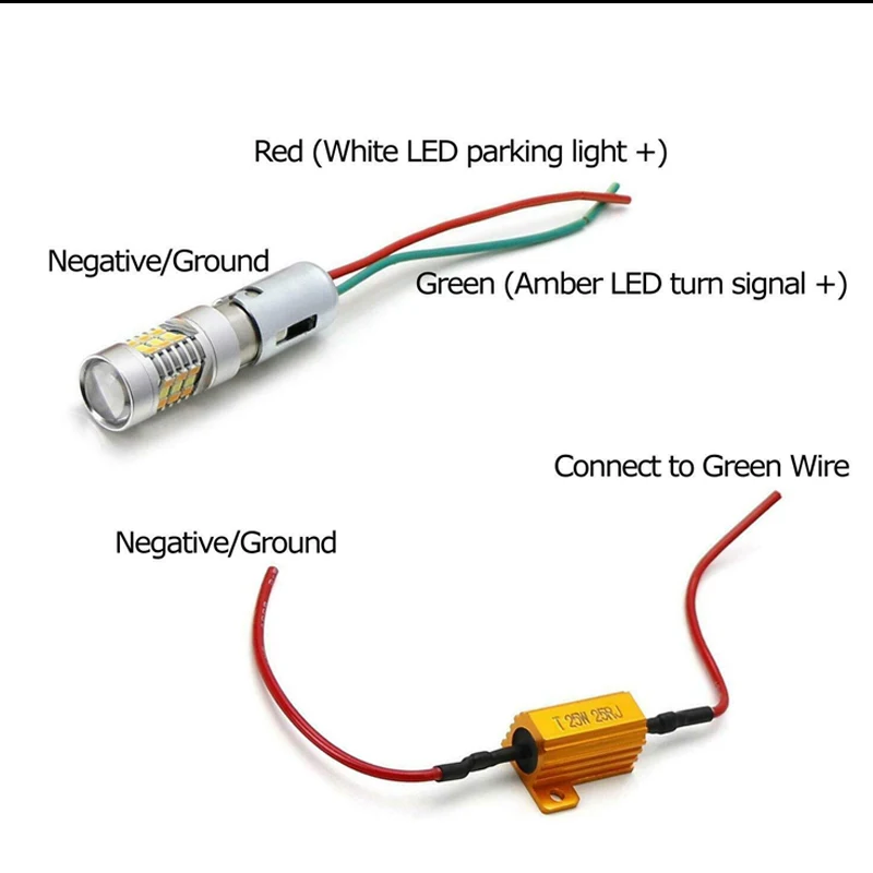 iJDM Complete White/Amber Switchback LED Lighting Conversion Kit Compatible For Suzuki Hayabusa GSX1300R Front Turn Signal Lamps