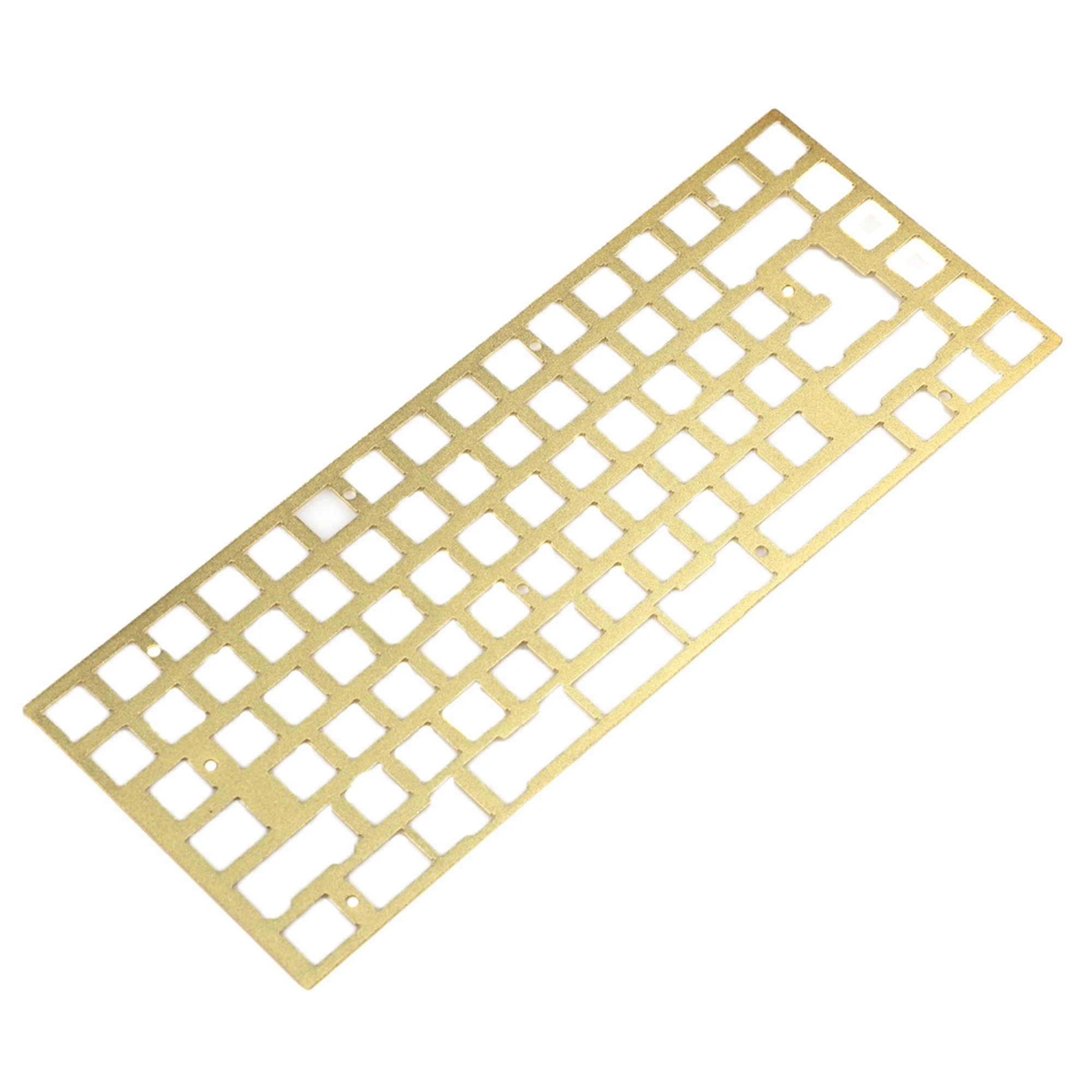 75% 84 ANSI ISO Plate CNC Brush Finish Anodized PC Alu Brass Plate For 75% 84 Cherry MX Mechanical Keyboard YMD75 KBD75 75 V2 V3 - Image 4