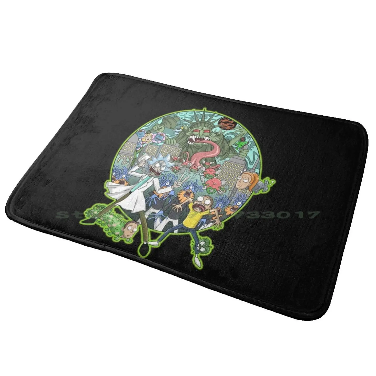 Earth Dimension C-137 Interdimensional Twist Entrance Door Mat Bath Mat Rug Kamen Rider Motorcycle Kids Sexy Motorcycle