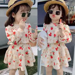 2020 Girls' Clothing Sets Girls' Autumn Winter Clothes 2020 New Long Sleeve SweaterTop+Skirt Baby Children Two-Piece Kids Suit