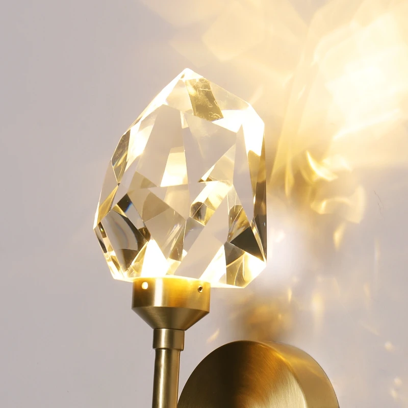 Nordic Gold Koperen Kroonluchters Luxe Kristal Lampenkap Verlichting Voor Eetkamer Mall Doek Winkel Opknoping Lamp Versieren 3 Kleur