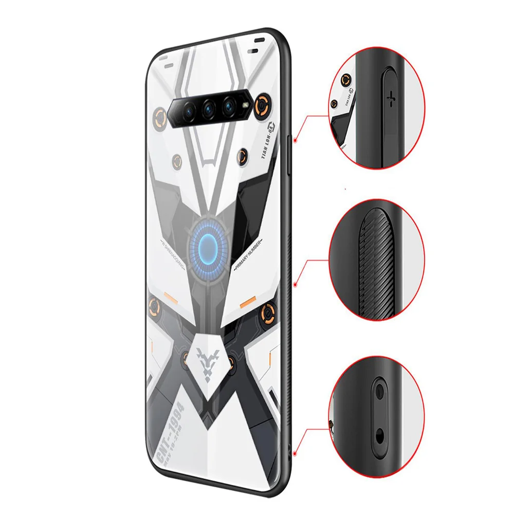 For Black Shark 4 Case BlackShark 4 Pro Tempered Glass Back Cover For Xiaomi Black Shark 4 Pro Coque For BlackShark 4S Pro