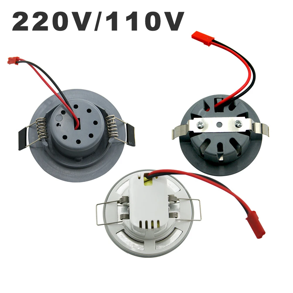 Lámpara LED empotrada de 220V y 110V, bombilla LED integrada de 3W, 5W, 6W, para techo redondo, paraguas