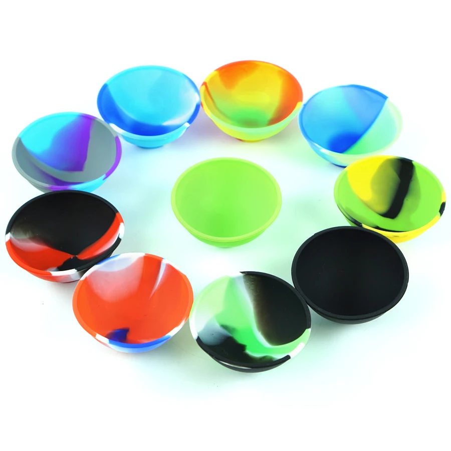 30pcs Smoke Wax Container 68mm Storage Bowl for Rolling Cigarette Assorted Colors Oil Holder Multi Use