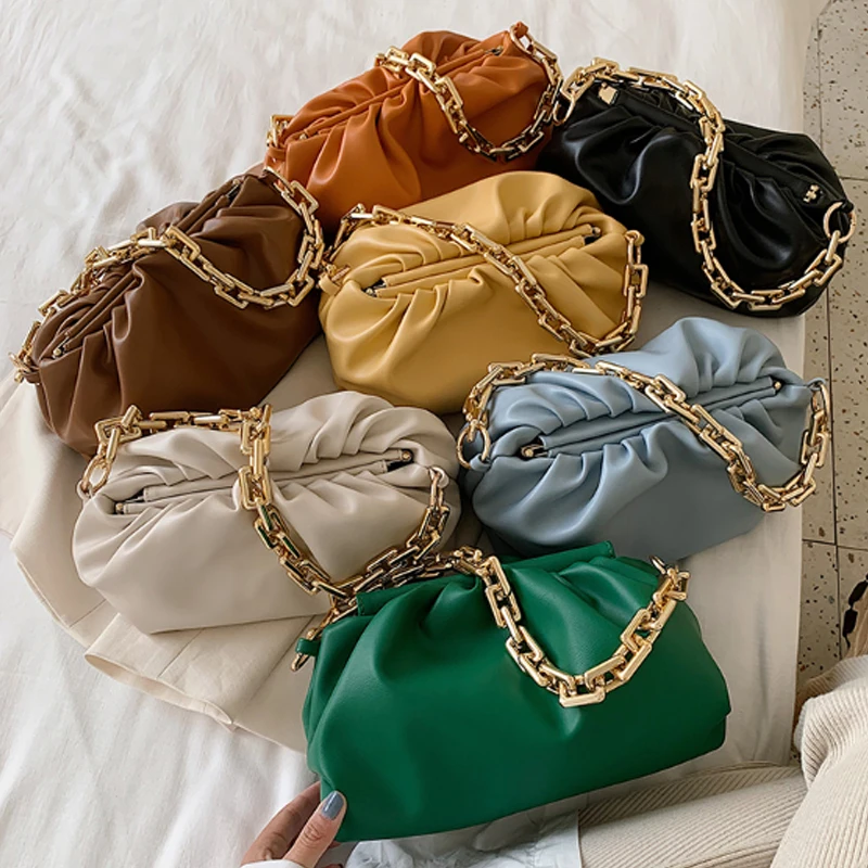 Luxurious Acrylic chain Women Handbag Summer bag shoulder cloud bag fashion simple chain underarm bag shouleder bag