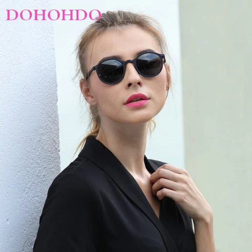 Imagen 2 del producto DOHOHDO 2022 Vintage mujeres hombres gafas De Sol polarizadas redondo Retro remache marco Gafas De Sol hombres Gafas UV400 Gafas De Sol