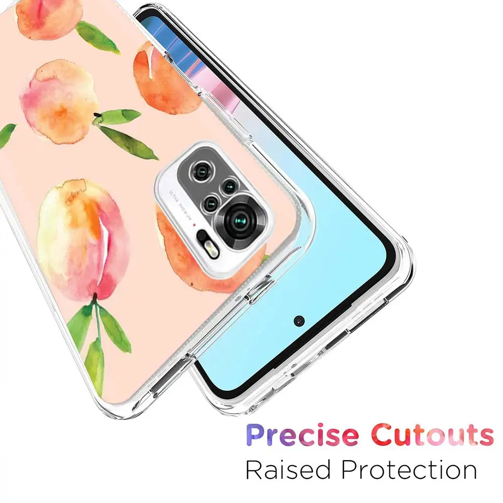 Fruit Juicy Peach Pink Phone Case For Xiaomi Redmi Note 13 12 12S 11 11S 10 10S 11E Pro Plus 11T 9 9S 8 8T 7 5 + Cover Fundas Si