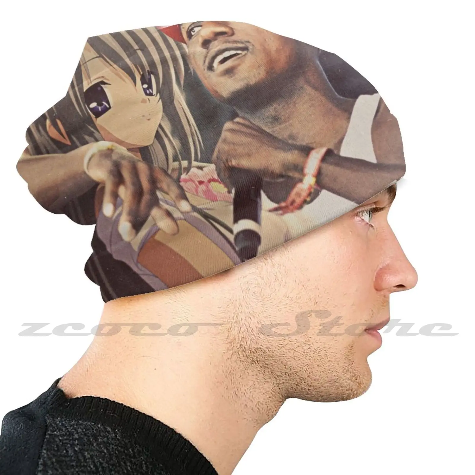 Hopsin X Tomoyo ( Clannad ) Diy пуловер шапка вязаная шапка размера плюс сохраняющая тепло Эластичный Мягкий Gangsta Waifu Hopsin