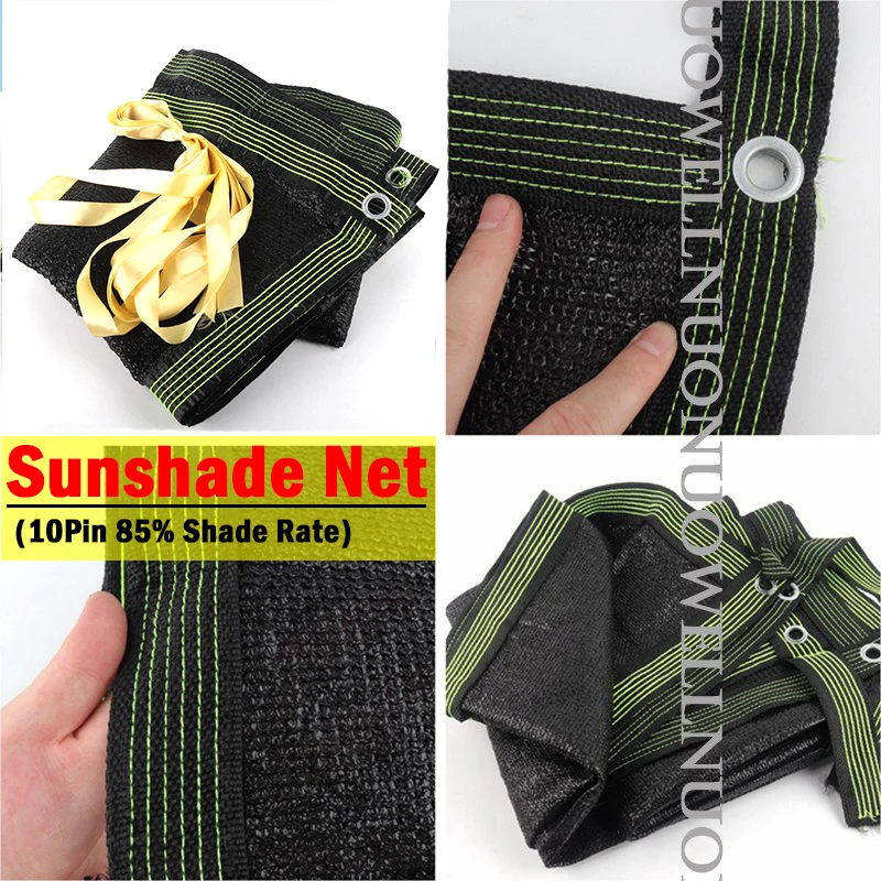 

10Pin Black HDPE Sun Shade Nets Outdoor Succulent Plants Shelter Home Balcony Safty Privacy Netting Swimming Pool SunShade Net