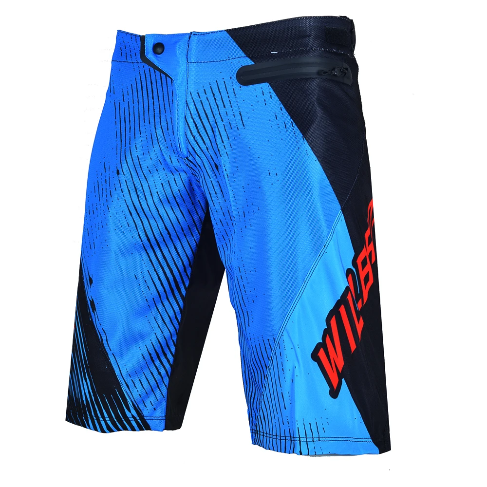 Motocross Sprint Shorts Willbros MTB Bike Offroad Cycling Moto Cross Motor Scooter Summer Short Pants Blue Mens