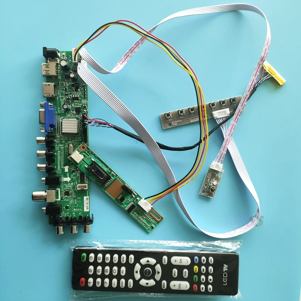 

Kit For B154EW01 remote 30pin 15.4" 1280X800 Panel Controller board Digital VGA 1 CCFL TV USB AV LCD DVB-C DVB-T