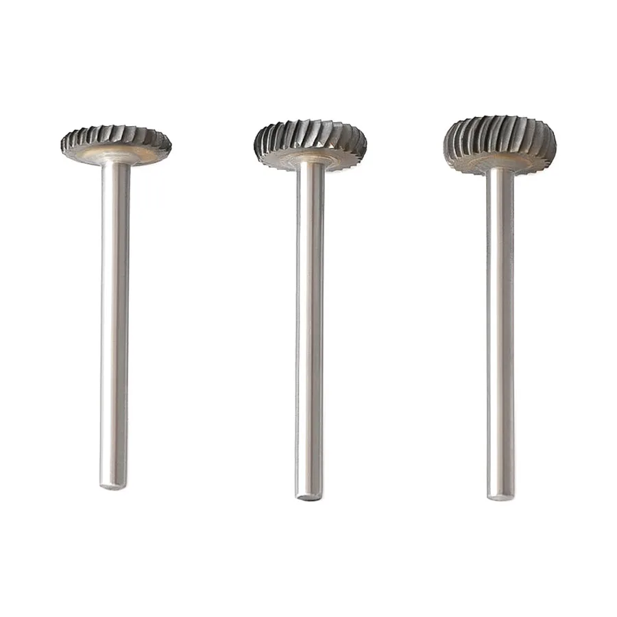 T Type 3mm Carbide Rotary Rasp Tungsten Steel Grinding Head Slotting Metal Arc Disc Flat Head T1203M03 Alloy File Drill Bit Burr