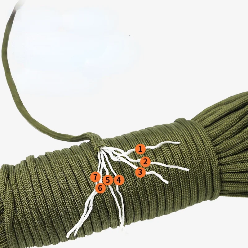 4MM Seven-core Umbrella Rope Life-saving Rope Core-spun Rope Outdoor Camping Rope 31m/bundle Equipment Tools Bracelet Decoration