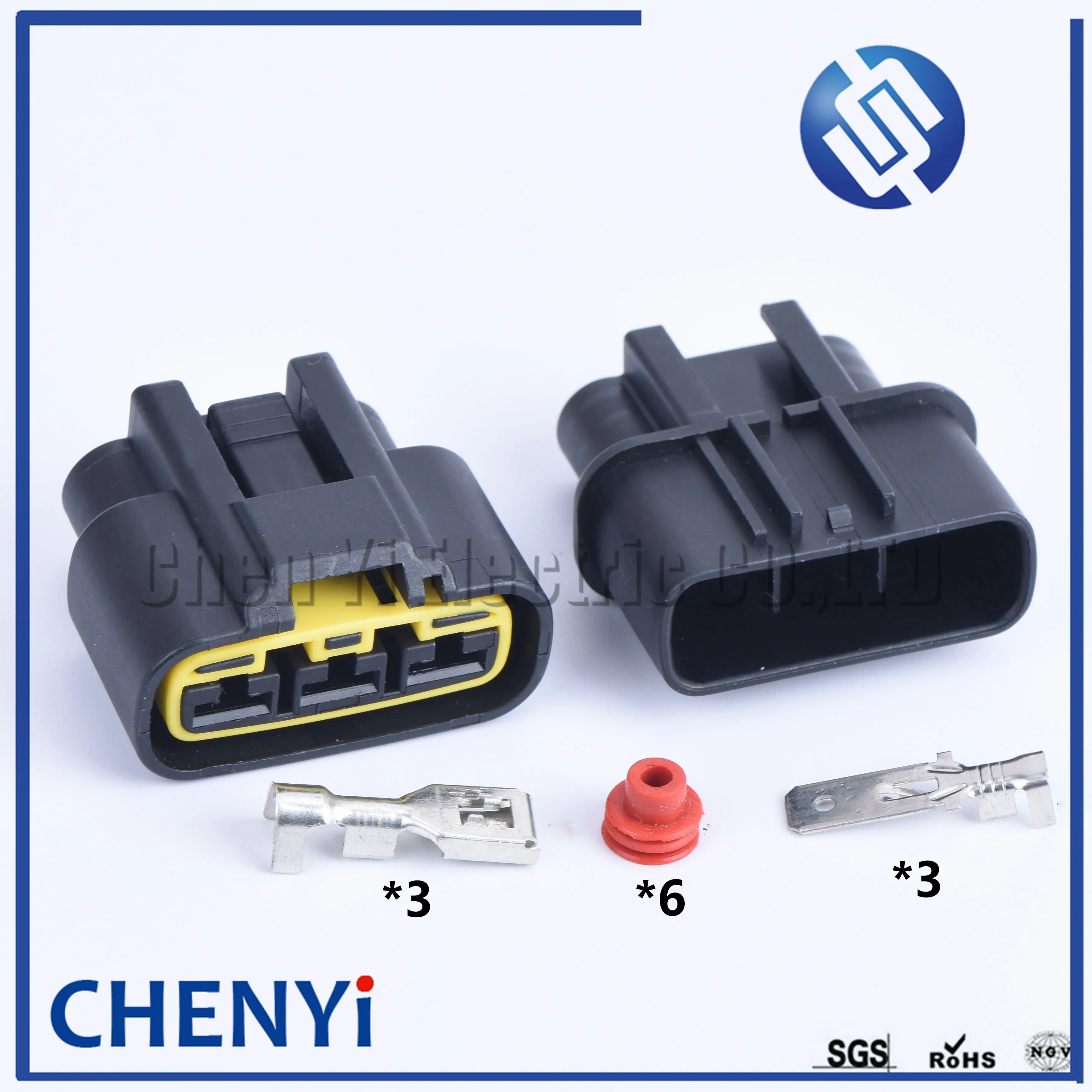 1 set 3 pin car waterproof connector(6.3)  automobile fan right Slot socket plug QLW-A-3F-B QLW-A-3F-GR QLW For Honda QLW-3F-B