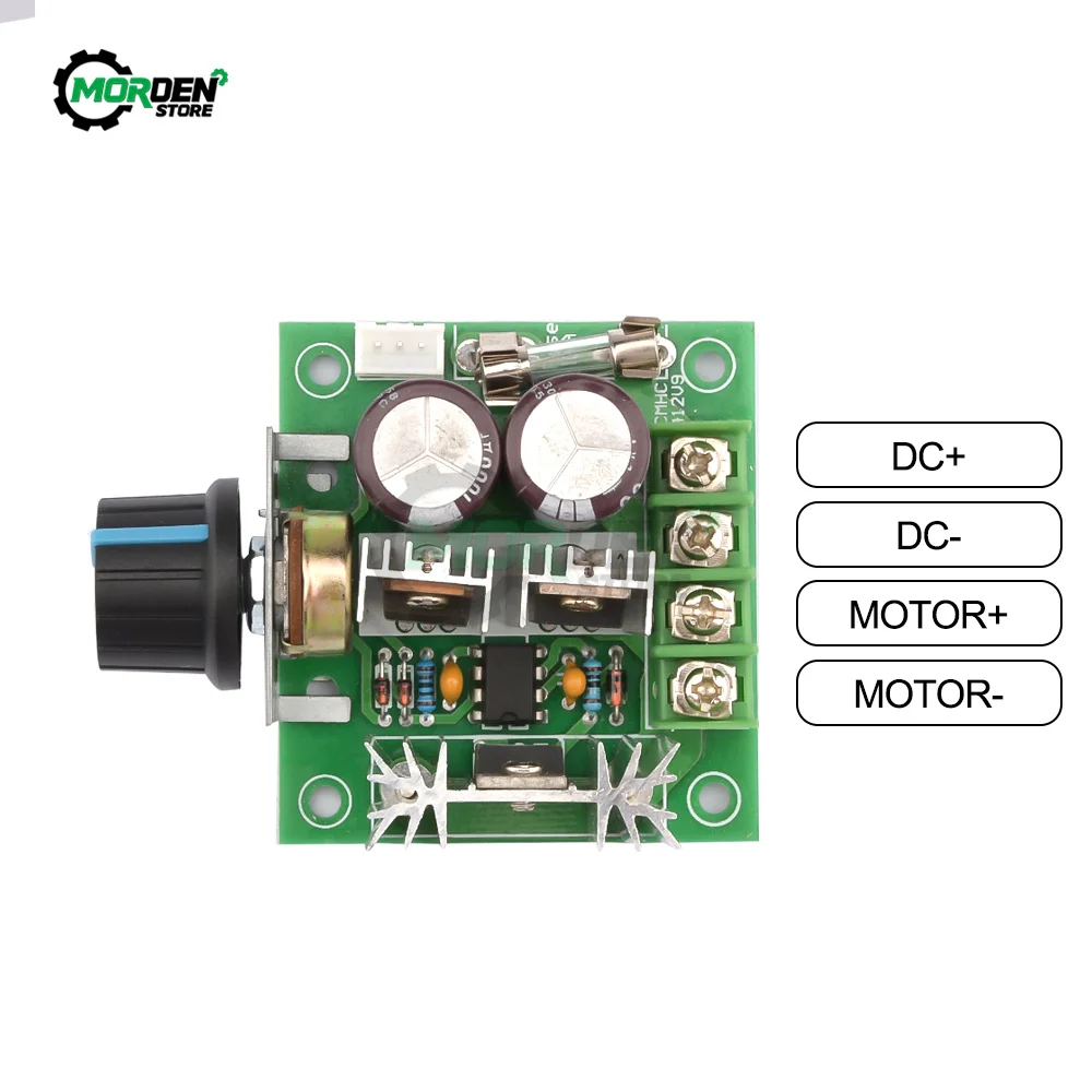 12V 24V 30V 40V DC Motor Speed Regulator 13KHZ Auto PWM Motor Regulator Governor Speed Controller Switch 10A 50V 1000uF