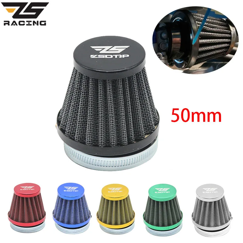 ZS Racing 50mm Motorcycle Carburetor Air Filter For 2T/4T 21-30mm PWK KEIHIN KOSO OKO MIKUNI Carburetor ATV Quad