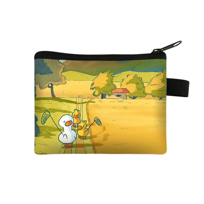 Coin Purse Mini Bag New Cute Duckling Children\'s Wallet Student Portable Card Bag Coin Key Storage Bag Polyester Hand Bag Sac