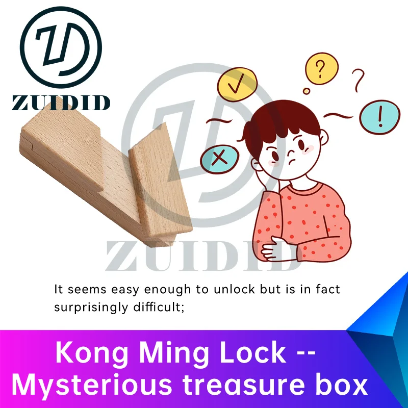 ZUIDID escape room Kong Ming Lock -- Mysterious treasure box figure out the method to open it to get the clues