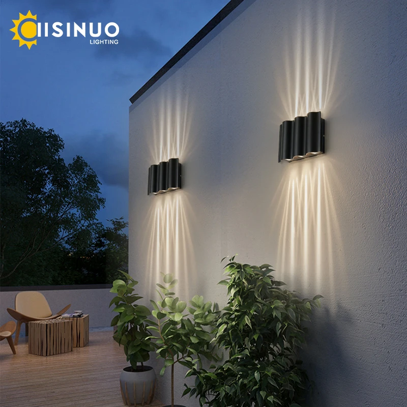 

IP65 Waterproof LED Outdoor Lighting 12W Alumunim Lamps Garden Villa porch Sconce Lightings Black Color 96-260v Sconce Luminaire