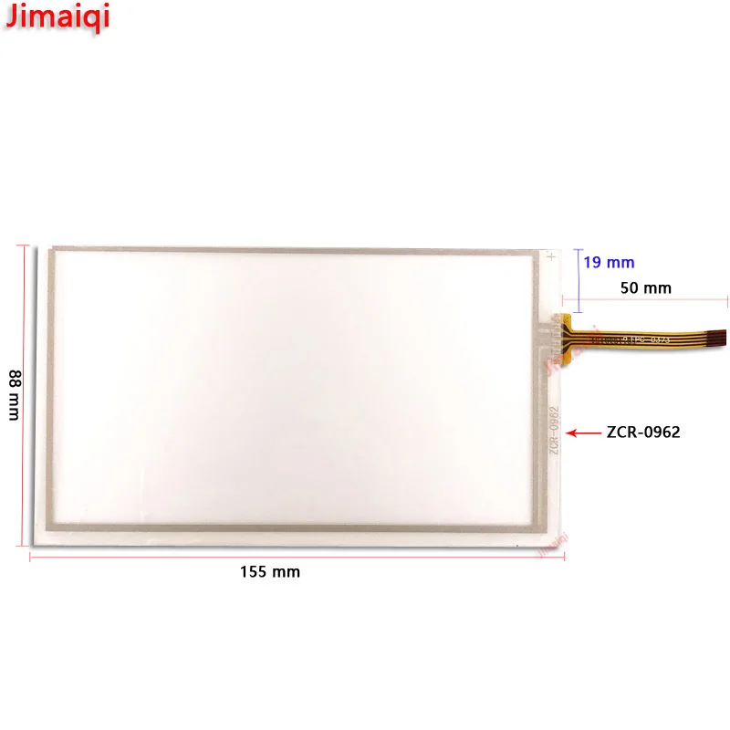 6.2 inch 4 wire resistive touch screen ZCR-0962 for lcd HSD062IDW1 -A00, A01 ,A02 Tablet DVD navigation screen 155*88mm