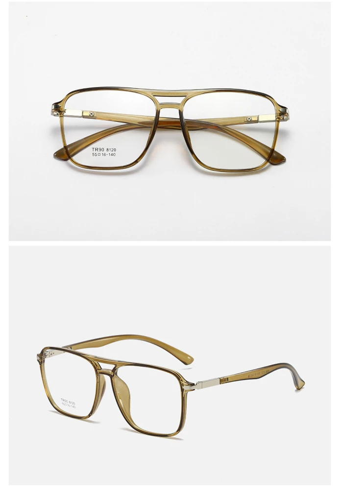 Olivgrüner Rahmen übergroße Myopie Brille Anti blaue Strahlen tr90 Studenten verschreibung pflicht ige Brille Dioptrien 0-800-0, 5-1, 5 bis-0,5 – Detail 17