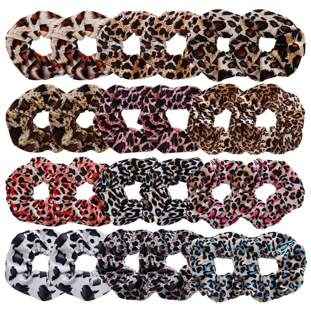 Gorąca sprzedaż 1pc Floral wydrukowano Leopard kreatywne mody pani gumka do włosów Scrunchie elastyczna opaska do włosów opaski do włosów liny akcesoria do włosów