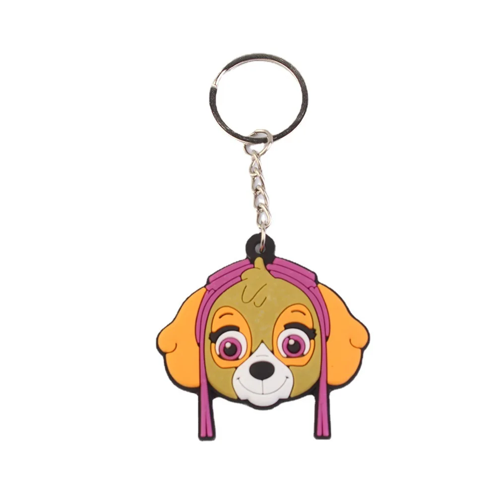 Paw Patrol Anime Figures Kawaii Keychain Cute Doll Keychain Car Pendant Cartoon School Bag Ornaments Stationery Small Accessorie