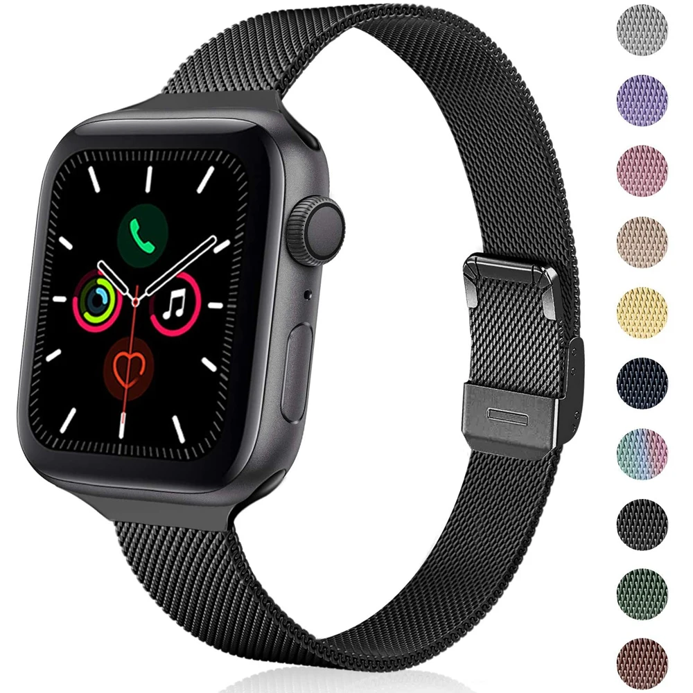 watch accessories strap for Apple watch 6/se/5/4/3/2 iwatch apple watch bracelet 40mm 38mm 42mm 44mm stainless steel wrist belt