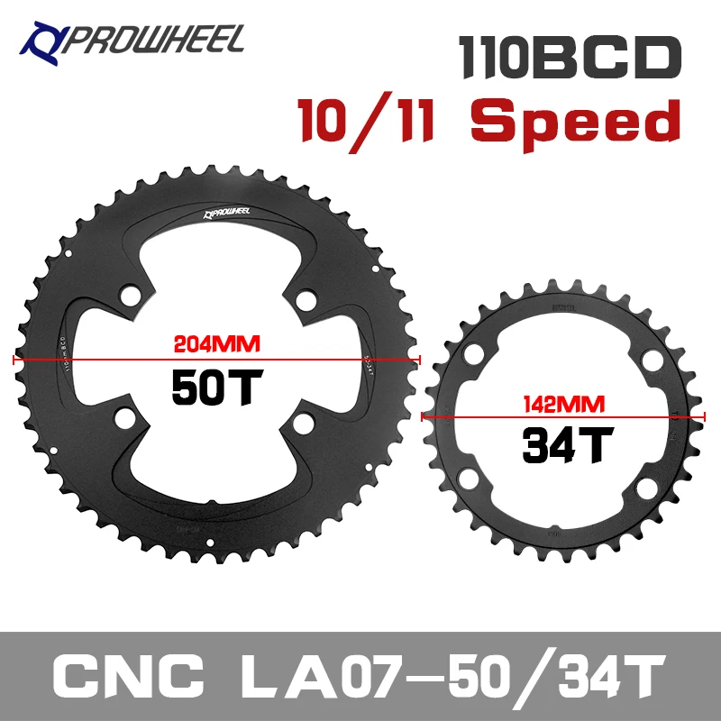 PROWHEEL 110BCD 130BCD Road Bicycle Sprockets Double Chainwheel 34T/50T 39T/53T Chainring 9/10/11 Speed Bike Tooth plate Parts