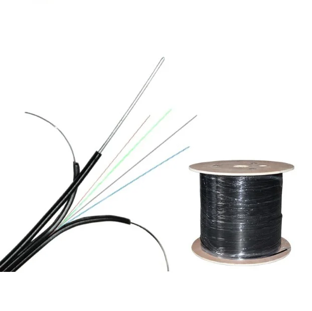 1000meter High Quality 4Cores 3steel G657A Single Mode Fiber Optic Outdoor FTTH Drop Cable