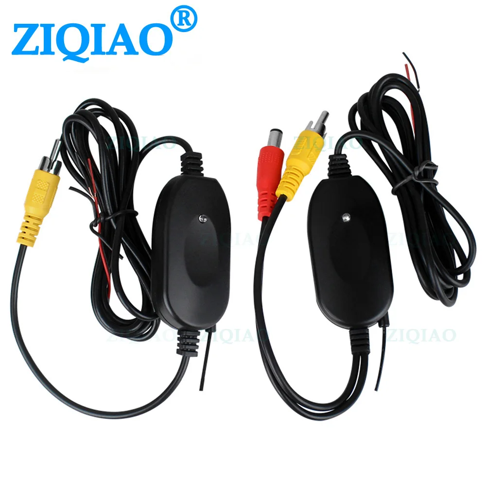 ZIQIAO Wireless RCA Video Transmitter Receiver Kit for Car Camera Monitor System HS038