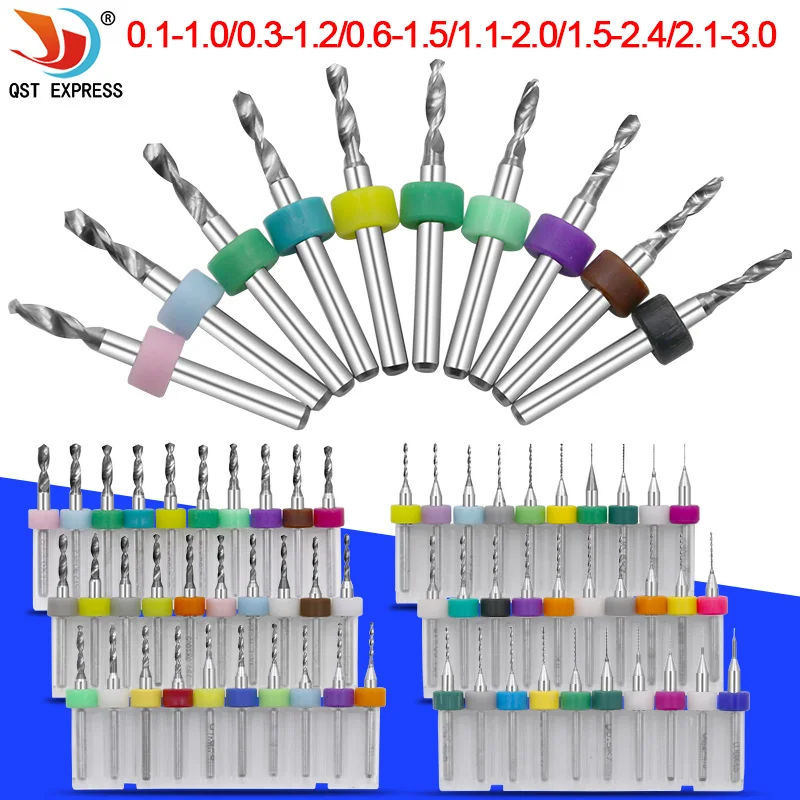 Juego de microbrocas de carburo de aleación dura, placa de circuito de impresión PCB de alta calidad, 1,1-2mm, 10 unidades