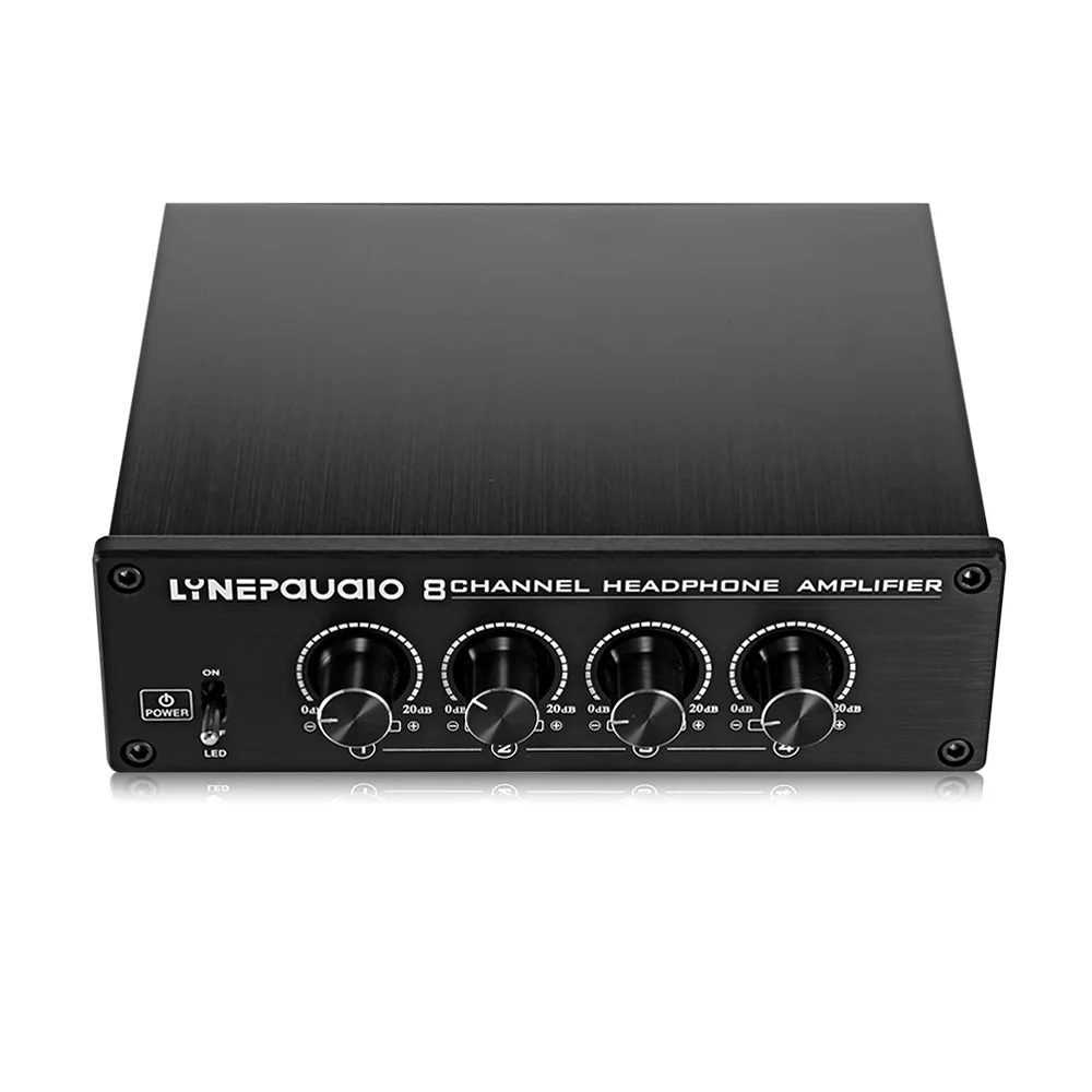 AMPLIFICADOR DE AURICULARES Pro de 8 canales, divisor de auriculares, amplificador de señal distribuidor