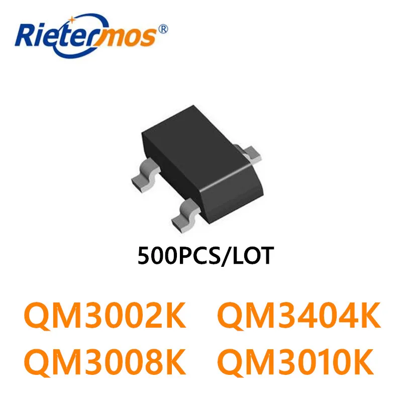 

QM3002K QM3404K QM3008K QM3010K QM3002 QM3404 QM3008 QM3010 NMOS 30V SOT23, 500 шт.