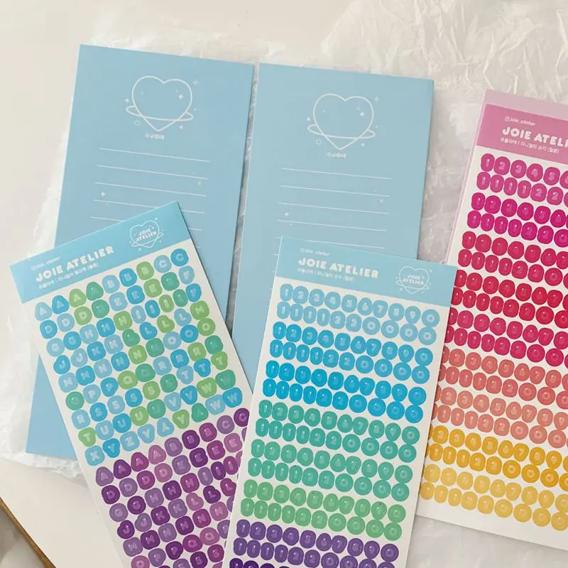 Candy Color Mini Alphabet Stickers Scrapbooking Decorative Number Sticker DIY Diary Album Stick Label Kawaii Stationery