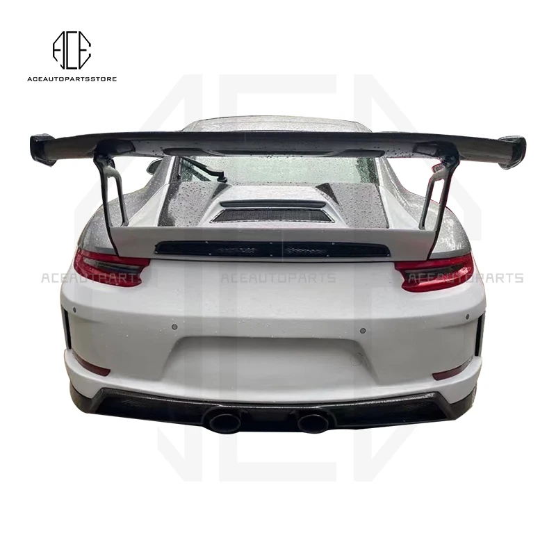 CF Trunk Wing Set For Porsche 911 991.1 991.2 Glass Fiber Trunk with Rear Spoiler Racing Trim