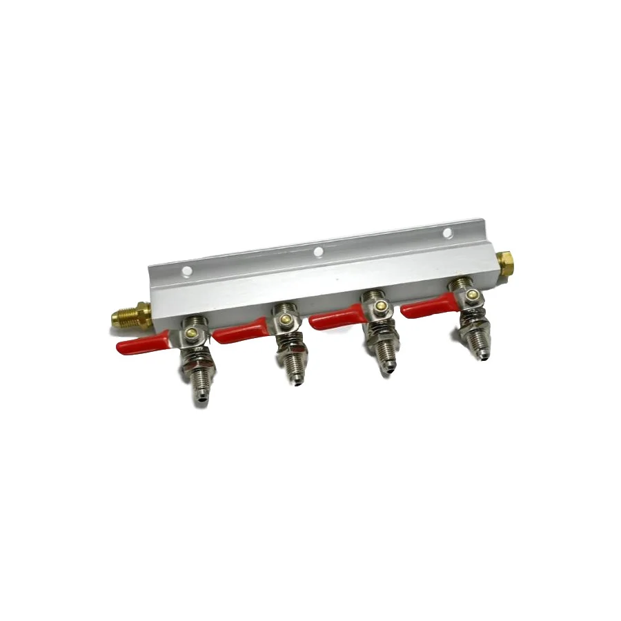 Kegland GAS LINE MANIFOLD SPLITTER 4 WAYS (MFL THREAD) home brew