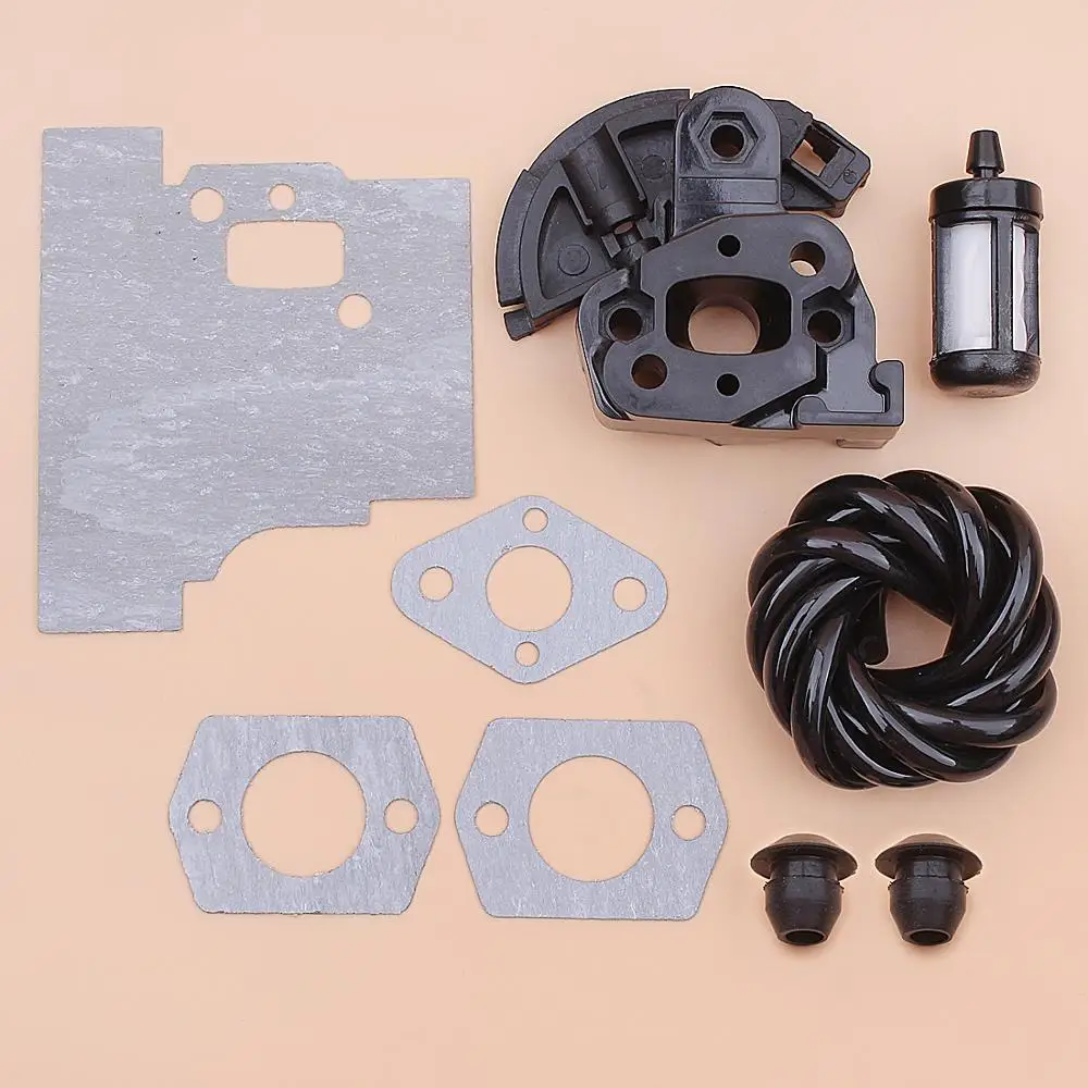 Junta de brida de carburador del colector de admisión para Stihl FS75 FS80 FS85, juego de ojal de manguera de línea de filtro de combustible, cortadora de césped