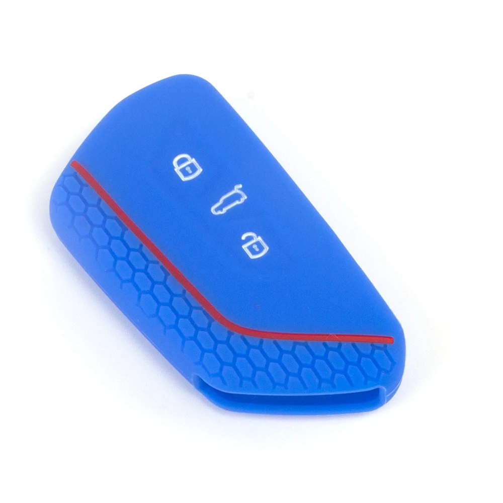 RYHX 2021 New Arrival Cheap Price 3 Buttons Replacement Silicone Car Key Cover Case for Protective Golf 8 Car Keys Fob Skin