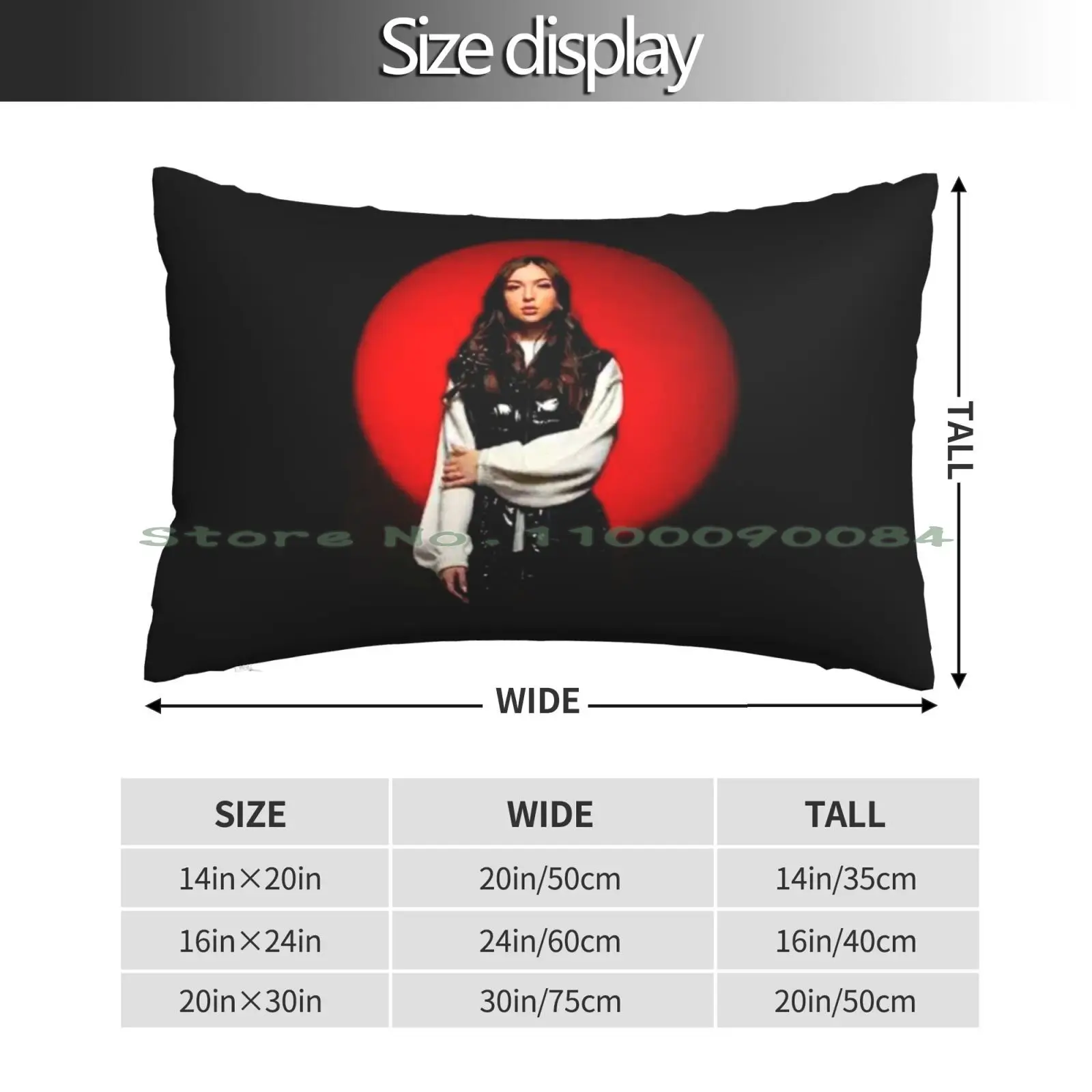 Beautiful Girl Red Circle Pillow Case 20x30 50*75 Sofa Bedroom 6 7 8 9 10 11 12 13 14 15 16 17 18 19 20 21 22 23 24 25 26 27 28