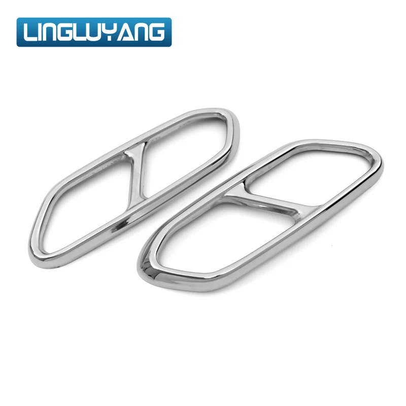 Car Rear Exhaust Tail Pipe Covers Trim Muffler Stainless Steel For VOLVO V90 S90 XC90 XC60 S60 V60 XC40 Accessories