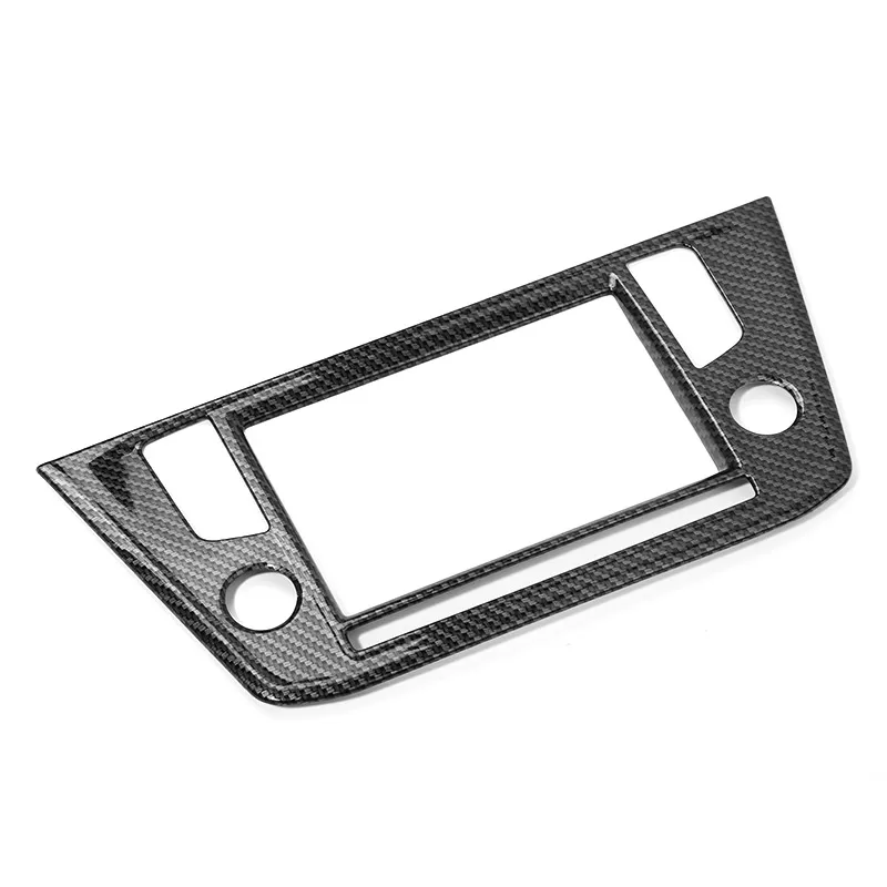 Modification of carbon fiber decorative navigation display panel frame in the car For Volkswagen VW Tiguan mk2 2016 17 2018 2019