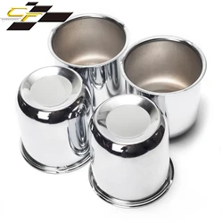 4pcs 80mm 3.15in Wheel Center Cap  For Push Through Rim Hub Cover Trailer/Truck  Bore 3.07in Tall Hubcap Carbon Steel Chrome