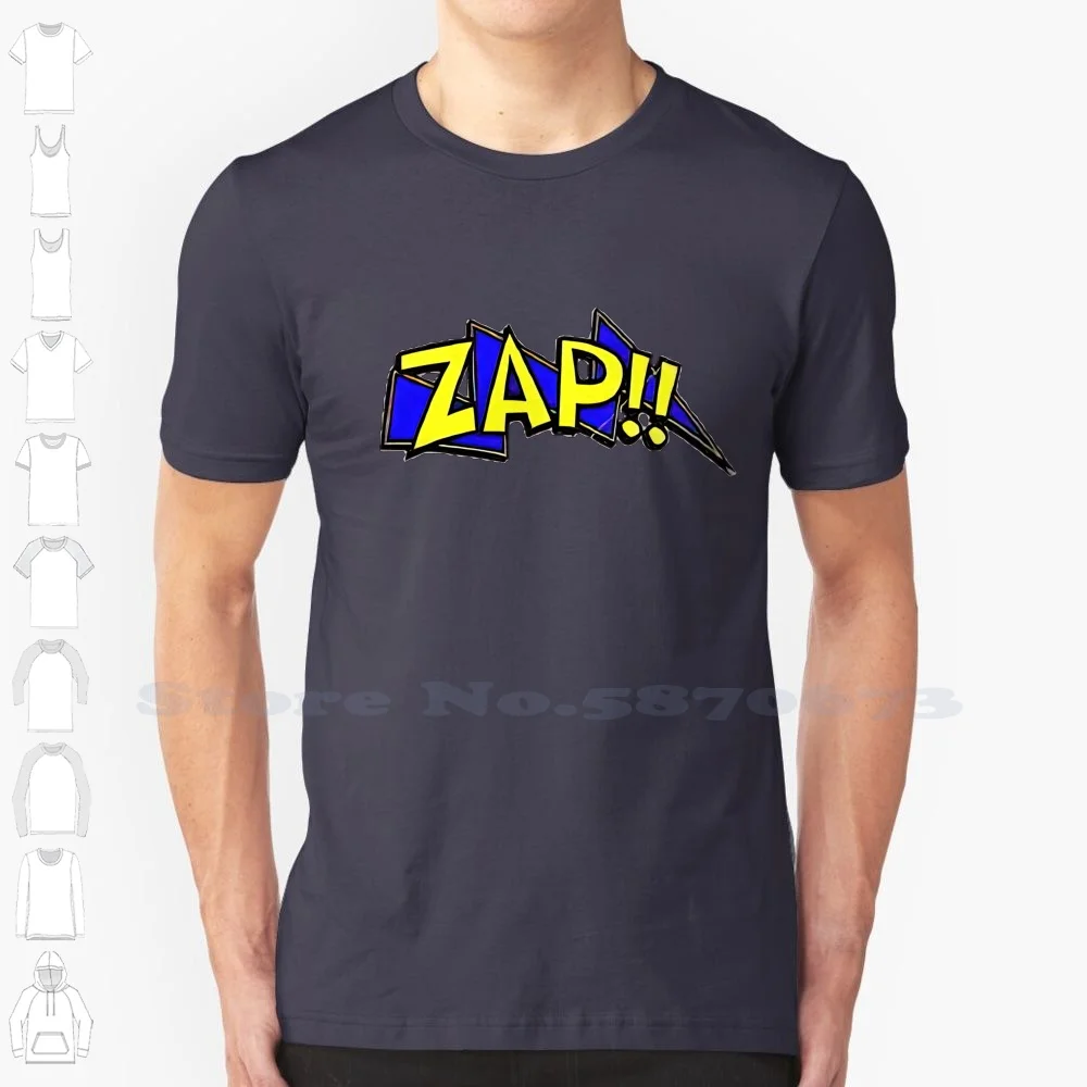 Zap! Comic Book Style On Transparent Background 100% Pure Cotton T-Shirt Road Runner Wily Coyote Wile Bugs Bunny Cartoon