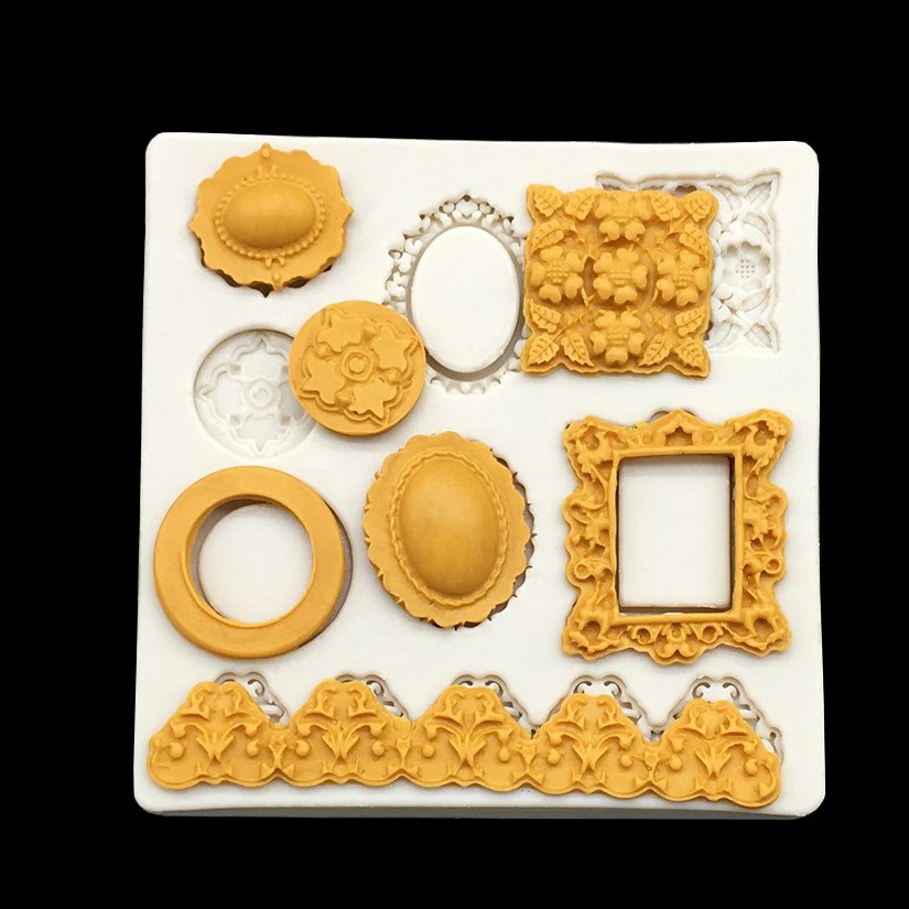 Crown Butterfly Photo Frame Silicone Mold Sugarcraft Chocolate Cupcake Baking Mold Fondant Cake Decorating Tools