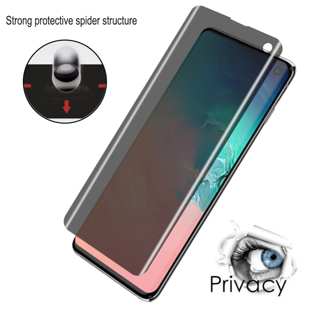 3D Privacy Screen Protector For Samsung Galaxy Note 10 20 S10E S10 S20 S21 S22 S23 Plus S24 Ultra FE Anti Spy 9H Tempered Glass